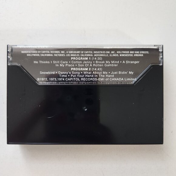 Anne Murray Country Cassette Tape 4N-16213 Capitol Records Stereo Reissue 1972 - Picture 2 of 5